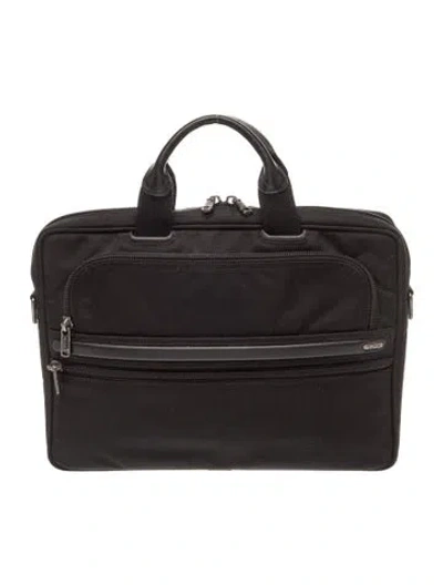 Pre-owned Tumi Canvas Briefcase In Black