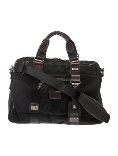 Pre-owned Tumi Canvas Briefcase In Black
