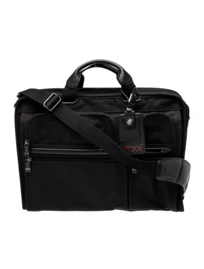Pre-owned Tumi Canvas Briefcase In Black