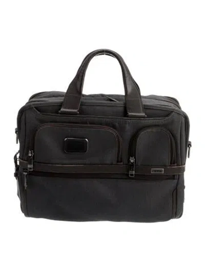 Pre-owned Tumi Canvas Briefcase In Gray