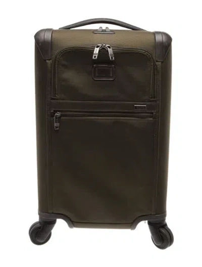 Pre-owned Tumi Canvas Carry-on In Green