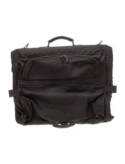 Pre-owned Tumi Canvas Carry-on With Adjustable Shoulder Strap In Black