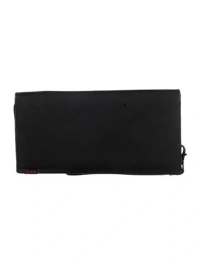 Pre-owned Tumi Canvas Continental Wallet In Black