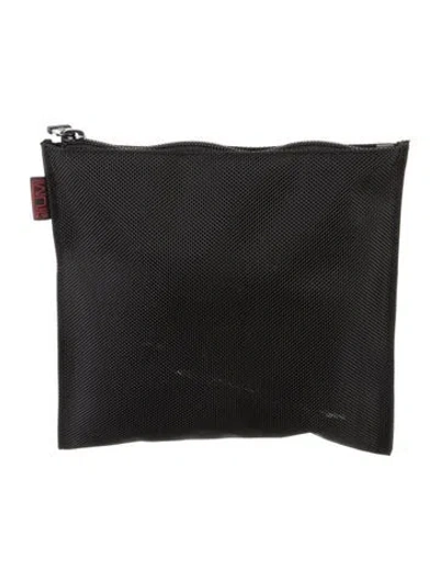 Pre-owned Tumi Canvas Cosmetic Bag In Black