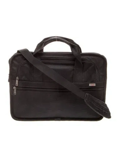Pre-owned Tumi Canvas Crossbody Bag In Black