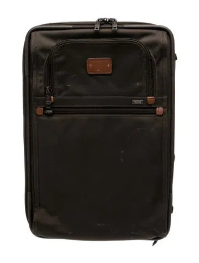 Pre-owned Tumi Canvas Logo Carry-on In Brown