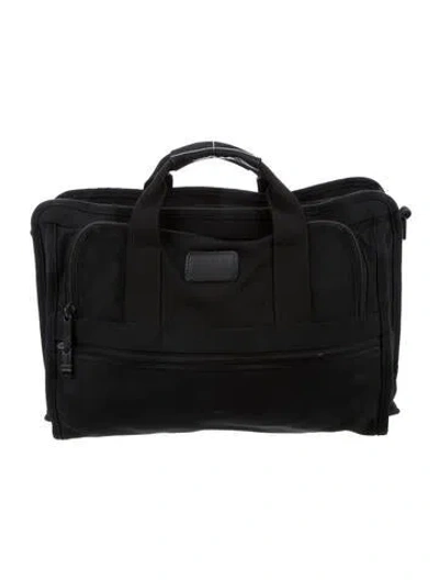 Pre-owned Tumi Canvas Messenger Bag In Black