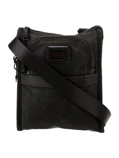 Pre-owned Tumi Canvas Messenger Bag In Black