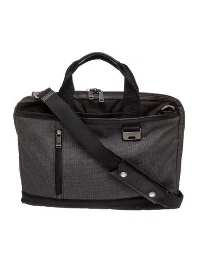 Pre-owned Tumi Canvas Messenger Bag In Black