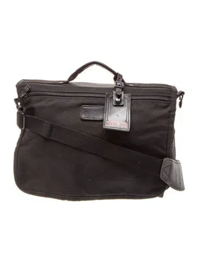 Pre-owned Tumi Canvas Messenger Bag In Black