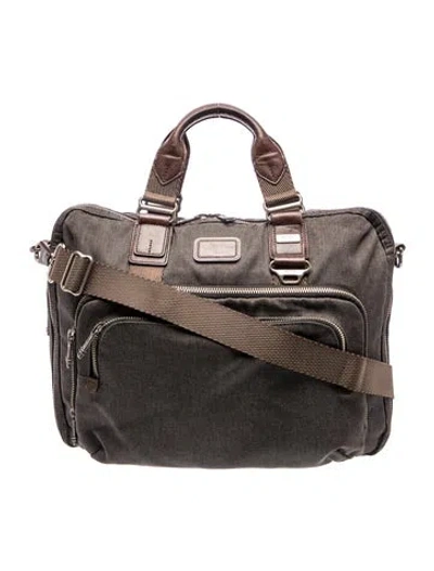 Pre-owned Tumi Canvas Messenger Bag In Black