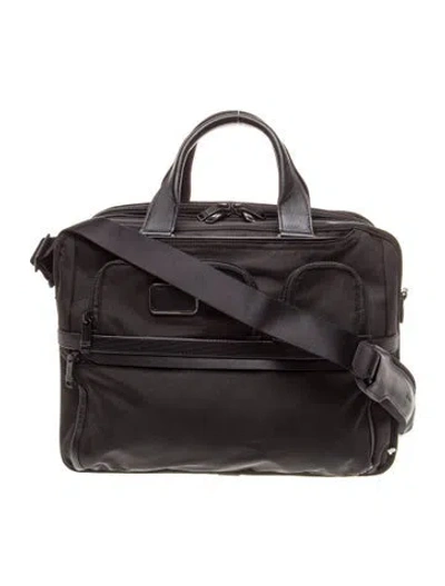 Pre-owned Tumi Canvas Messenger Bag In Black