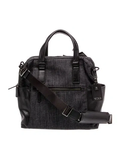 Pre-owned Tumi Canvas Messenger Bag In Black