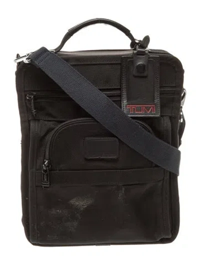 Pre-owned Tumi Canvas Messenger Bag In Black