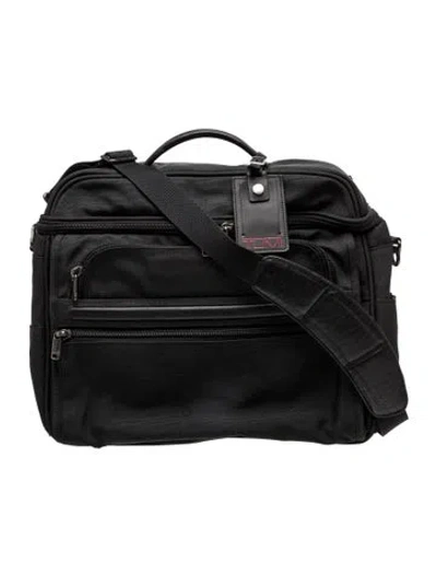 Pre-owned Tumi Canvas Messenger Bag In Black