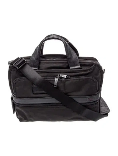 Pre-owned Tumi Canvas Messenger Bag In Black