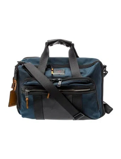 Pre-owned Tumi Canvas Messenger Bag In Blue