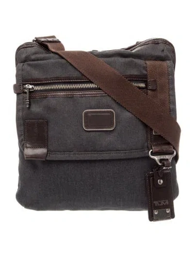 Pre-owned Tumi Canvas Messenger Bag In Gray