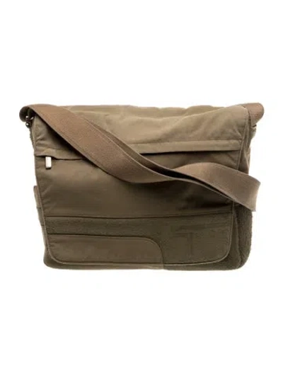 Pre-owned Tumi Canvas Messenger Bag In Green
