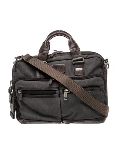 Pre-owned Tumi Canvas Messenger Bag In Grey