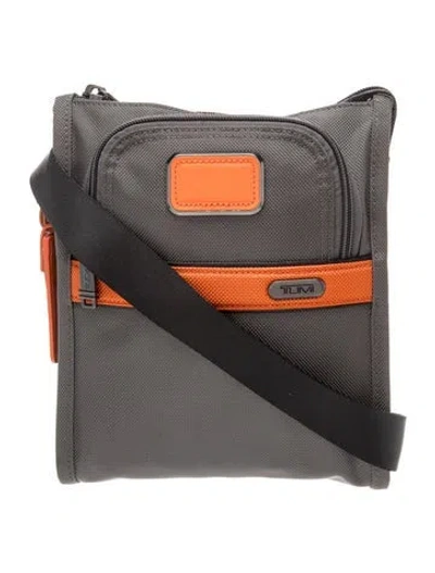 Pre-owned Tumi Canvas Messenger Bag In Grey