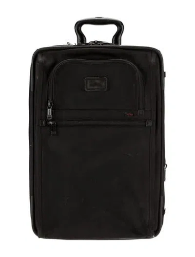 Pre-owned Tumi Canvas Multi-pocket Suitcase In Black