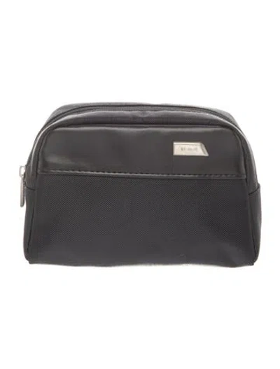 Pre-owned Tumi Canvas Portfolio In Black