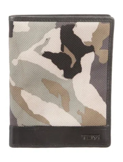 Pre-owned Tumi Canvas Printed Bifold Wallet In Neutral