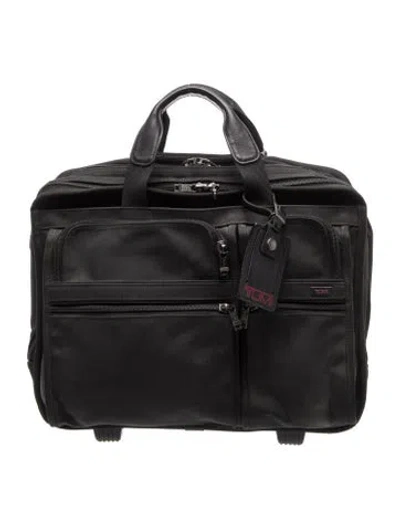 Pre-owned Tumi Canvas Rolling Carry-on In Black
