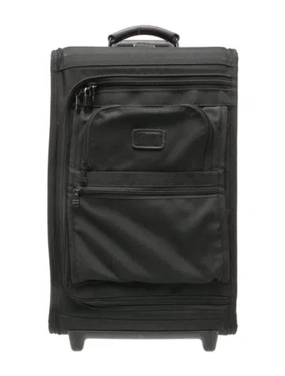 Pre-owned Tumi Canvas Rolling Suitcase In Black