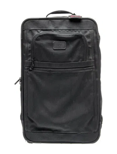 Pre-owned Tumi Canvas Rolling Suitcase In Black