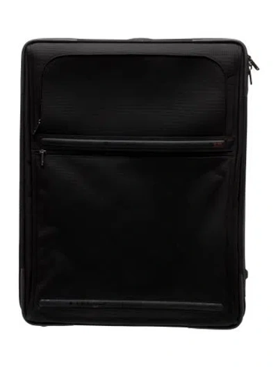 Pre-owned Tumi Canvas Rolling Suitcase In Black