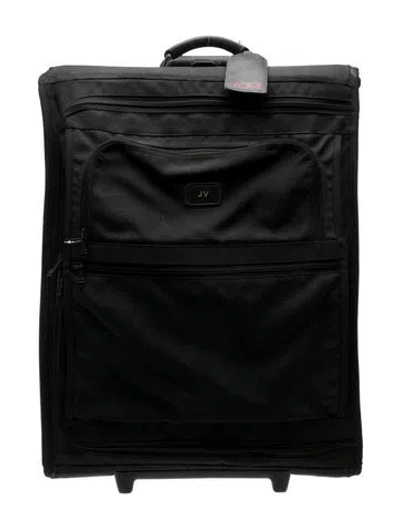 Pre-owned Tumi Canvas Rolling Suitcase In Black