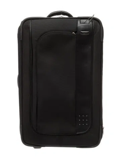 Pre-owned Tumi Canvas Rolling Suitcase In Black
