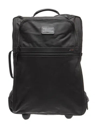 Pre-owned Tumi Canvas Rolling Suitcase In Black