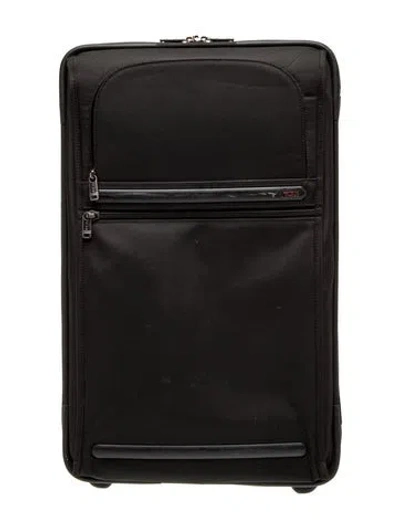 Pre-owned Tumi Canvas Rolling Suitcase In Black