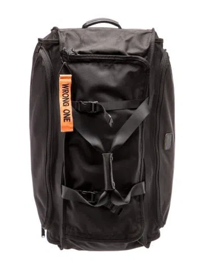 Pre-owned Tumi Canvas Rolling Suitcase In Black