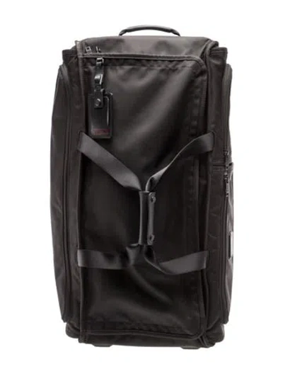 Pre-owned Tumi Canvas Rolling Suitcase In Black
