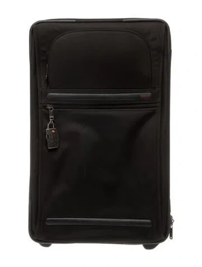 Pre-owned Tumi Canvas Rolling Suitcase In Black