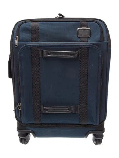 Pre-owned Tumi Canvas Rolling Suitcase In Blue