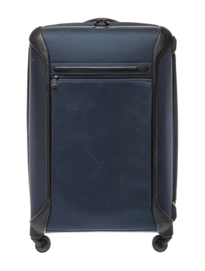 Pre-owned Tumi Canvas Rolling Suitcase In Blue