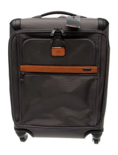Pre-owned Tumi Canvas Rolling Suitcase In Gray