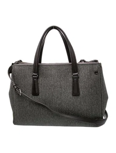 Pre-owned Tumi Canvas Top Handle Bag In Grey
