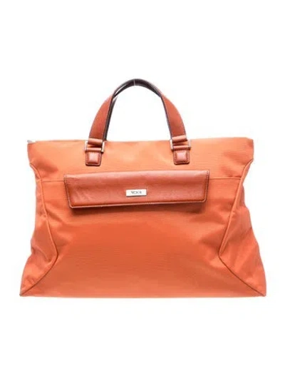 Pre-owned Tumi Canvas Top Handle Bag In Orange