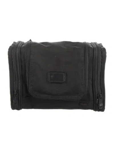 Pre-owned Tumi Canvas Travel Cosmetic Bag In Black