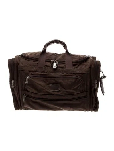 Pre-owned Tumi Canvas Weekender Bag In Brown