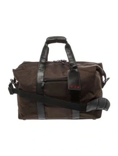 Pre-owned Tumi Canvas Weekender Bag In Brown