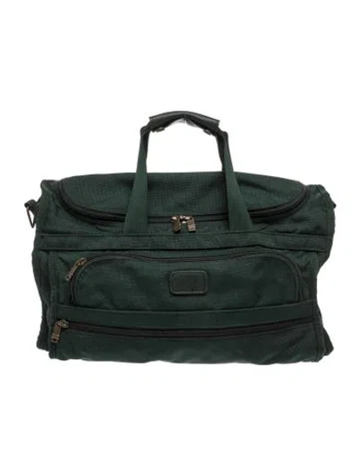 Pre-owned Tumi Canvas Weekender Bag In Green
