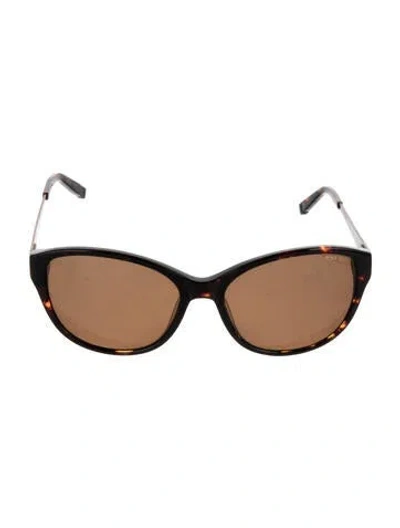 Pre-owned Tumi Cat-eye Tinted Sunglasses In Brown