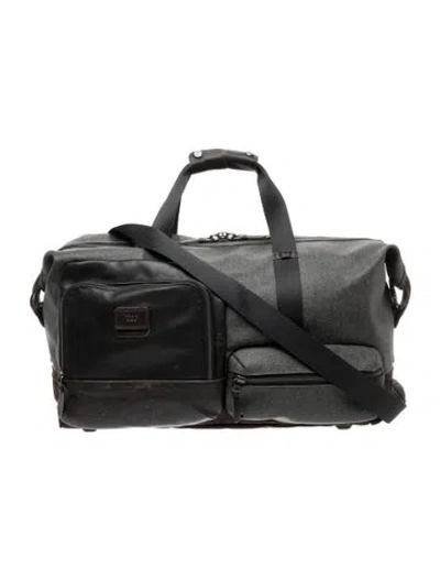 Pre-owned Tumi Coated Canvas Duffle Bag In Brown/grey